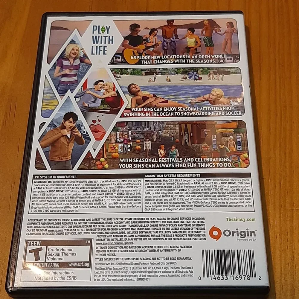 The Sims 3 Base Game + Plus Seasons Expansion Pack (Windows/Mac, 2012)